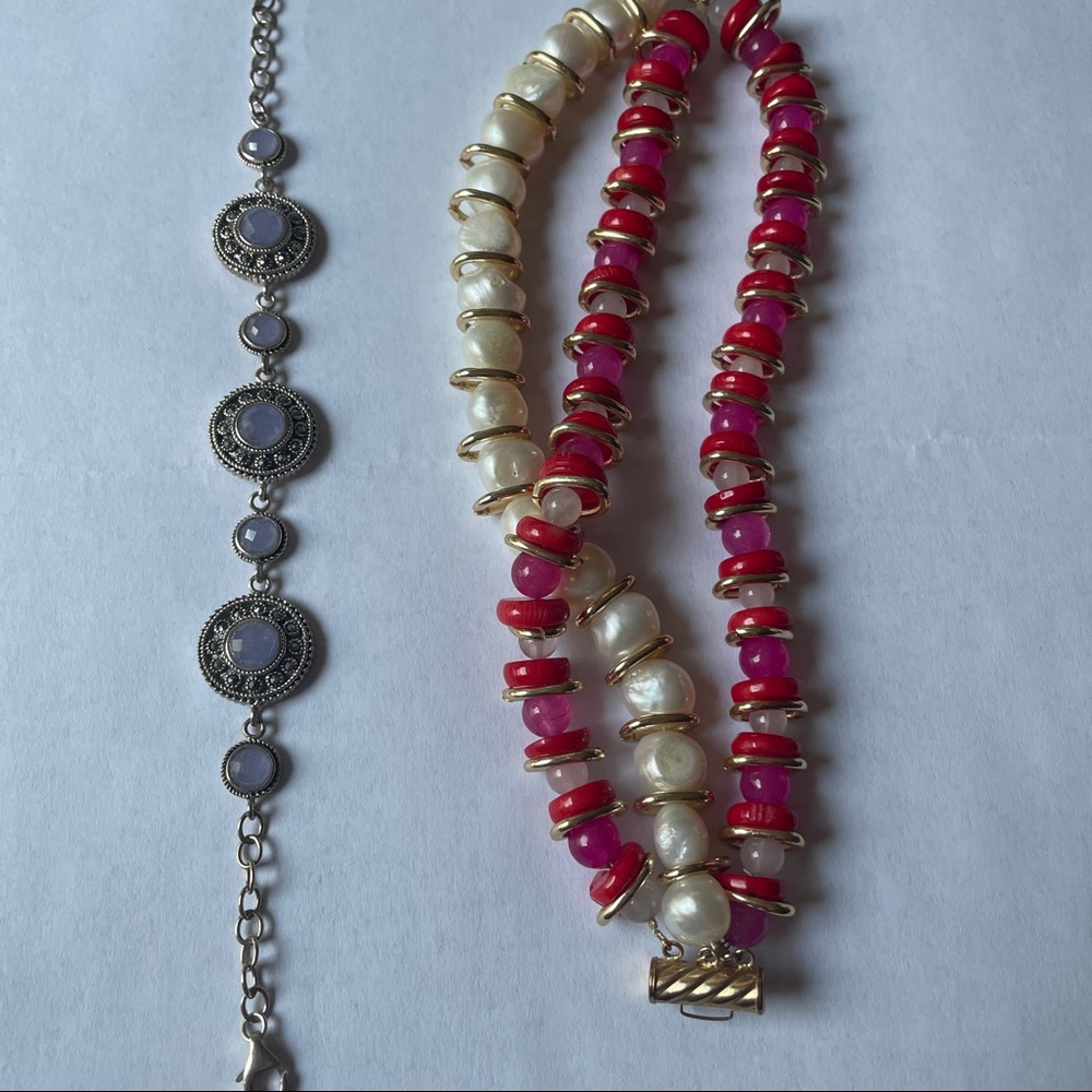 Jewelry set 2 bracelets 925 silver and 14/20k